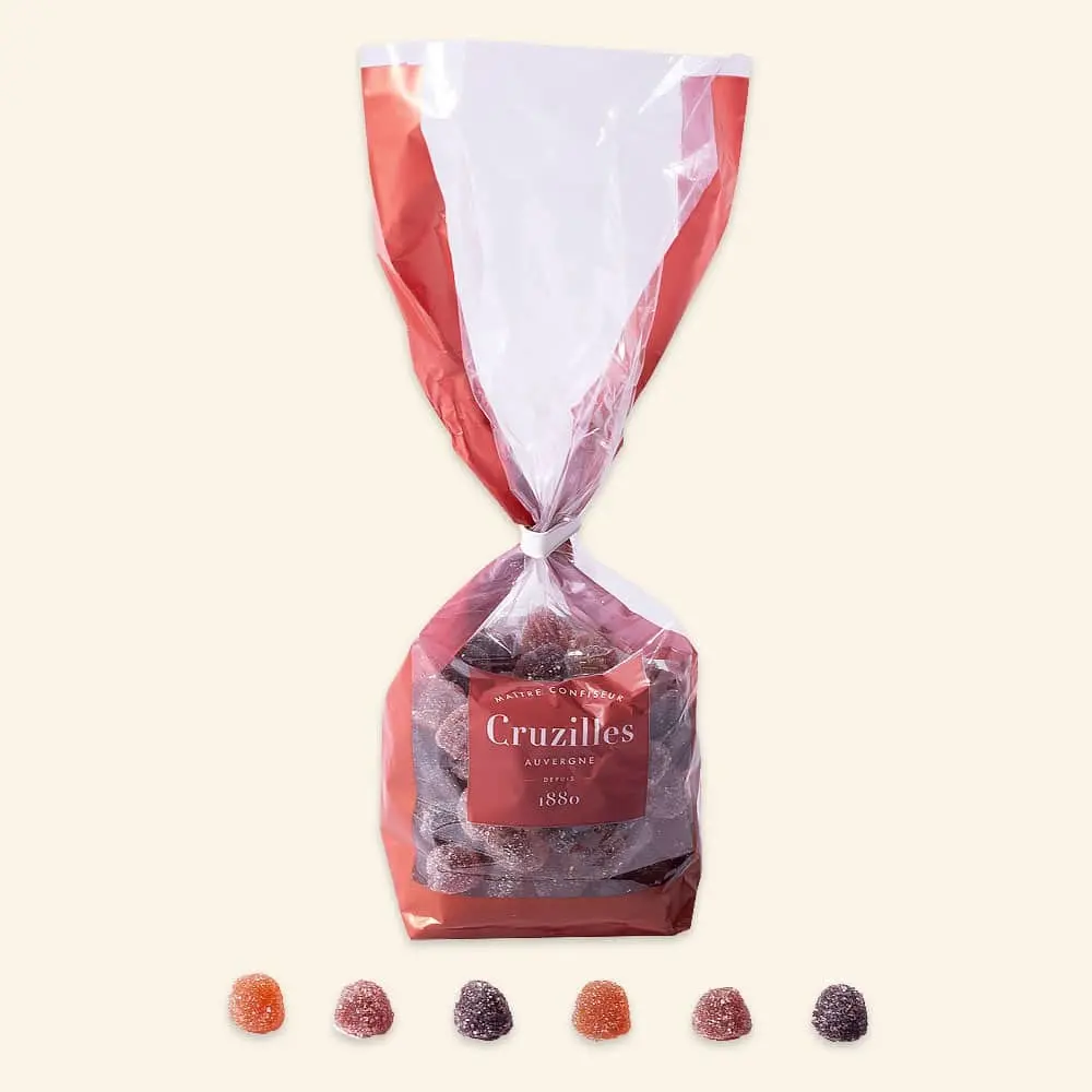 Sachet de pâtes de fruits Fraisettes, Framboisettes, Myrtillettes