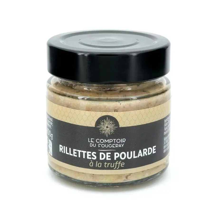 Rillettes de poularde à la truffe 100g Le comptoir du Fougeray