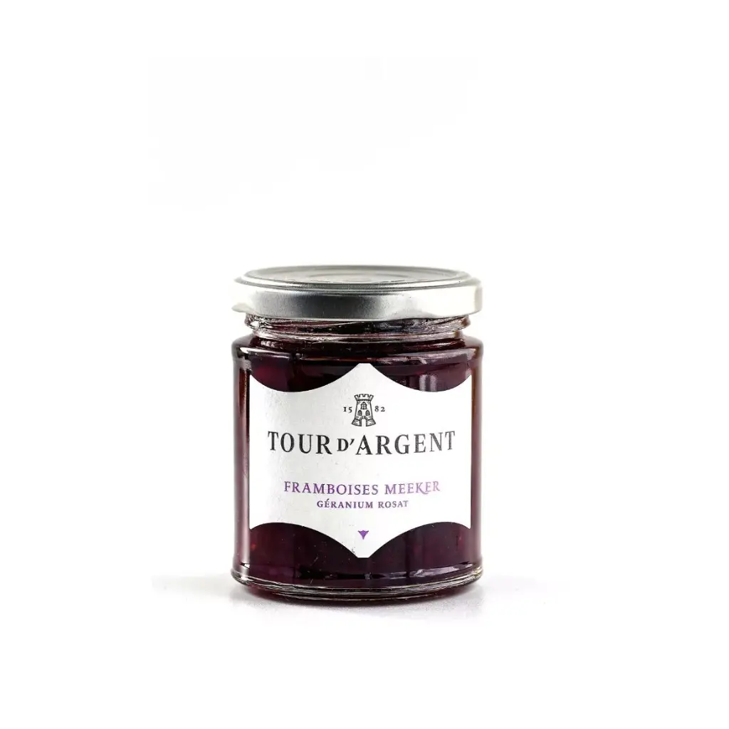 Confiture - framboises Meeker, géranium rosat - 200g La Tour d'Argent   